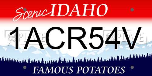1ACR54V Idaho License Plate