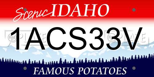 1ACS33V Idaho License Plate