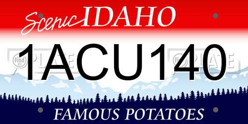 1ACU140 Idaho License Plate