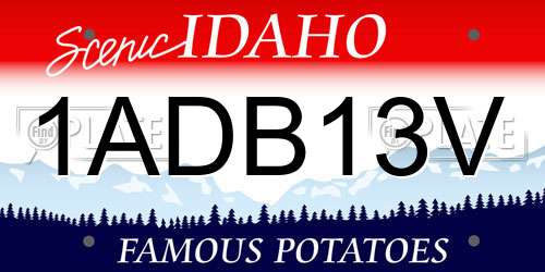 1ADB13V Idaho License Plate