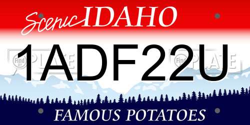 1ADF22U Idaho License Plate