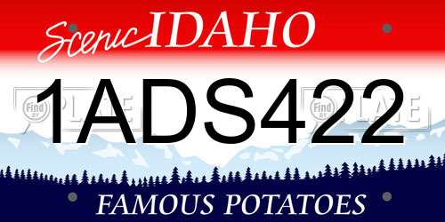 1ADS422 Idaho License Plate