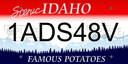 1ADS48V Idaho License Plate