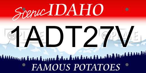 1ADT27V Idaho License Plate