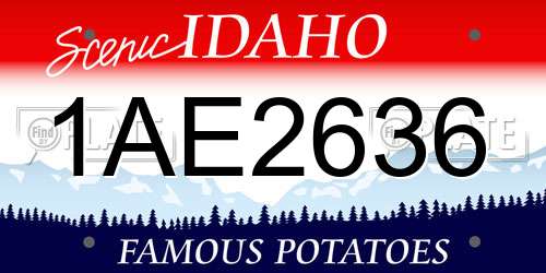1AE2636 Idaho License Plate