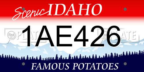 1AE426 Idaho License Plate