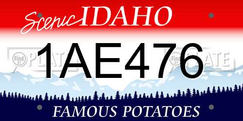 1AE476 Idaho License Plate