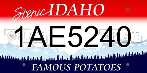 1AE5240 Idaho License Plate