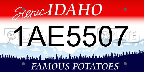 1AE5507 Idaho License Plate