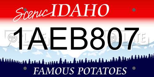 1AEB807 Idaho License Plate