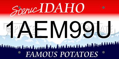 1AEM99U Idaho License Plate