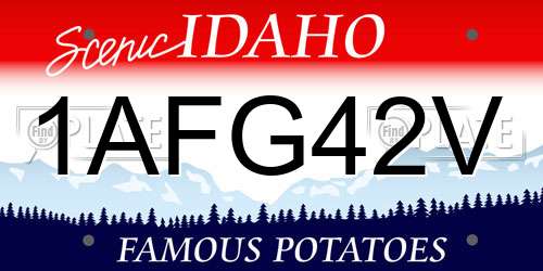 1AFG42V Idaho License Plate