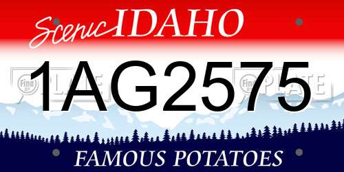 1AG2575 Idaho License Plate