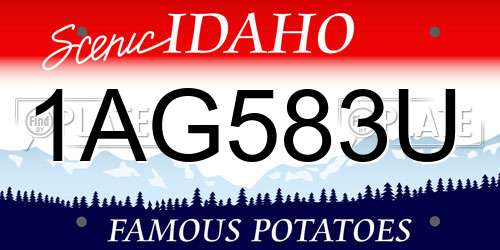 1AG583U Idaho License Plate