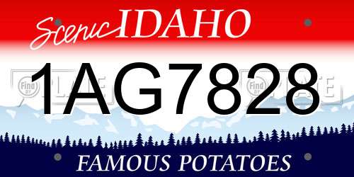 1AG7828 Idaho License Plate