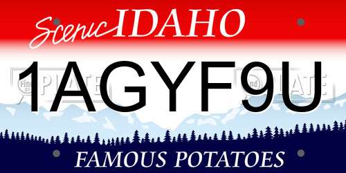 1AGYF9U Idaho License Plate