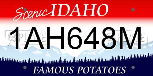 1AH648M Idaho License Plate