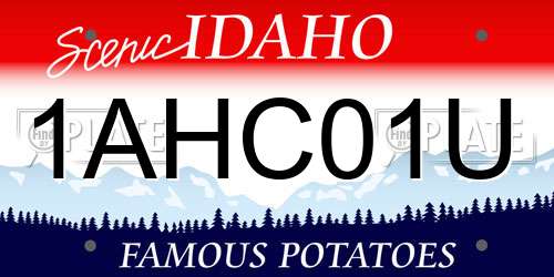 1AHC01U Idaho License Plate