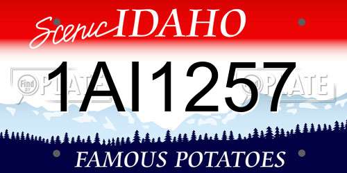 1AI1257 Idaho License Plate