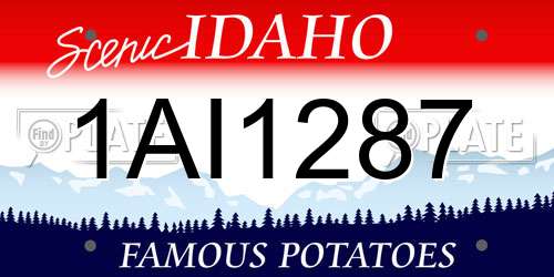 1AI1287 Idaho License Plate