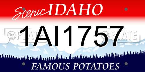 1AI1757 Idaho License Plate