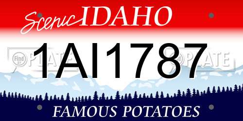 1AI1787 Idaho License Plate