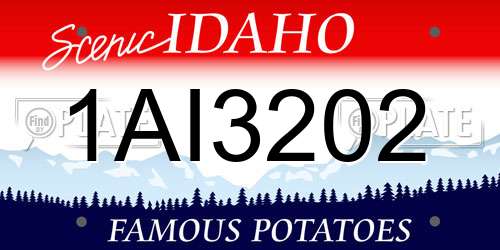 1AI3202 Idaho License Plate