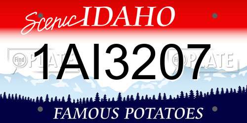 1AI3207 Idaho License Plate
