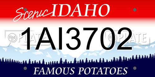 1AI3702 Idaho License Plate