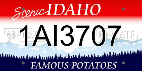1AI3707 Idaho License Plate