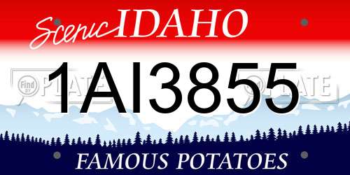 1AI3855 Idaho License Plate