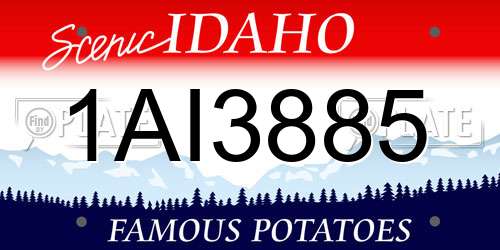 1AI3885 Idaho License Plate
