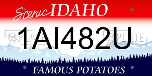 1AI482U Idaho License Plate