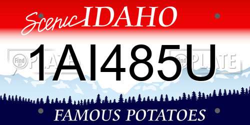 1AI485U Idaho License Plate