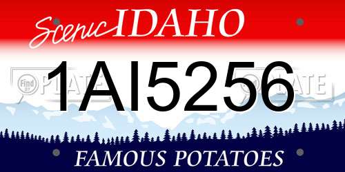 1AI5256 Idaho License Plate