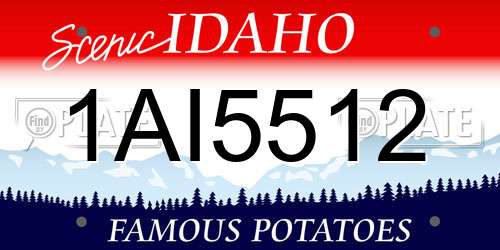 1AI5512 Idaho License Plate