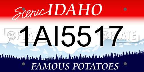 1AI5517 Idaho License Plate