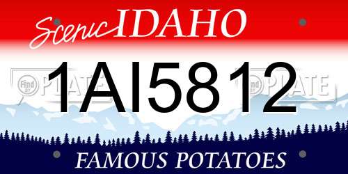1AI5812 Idaho License Plate