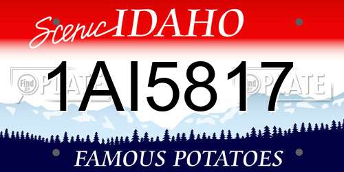 1AI5817 Idaho License Plate