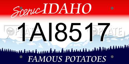 1AI8517 Idaho License Plate
