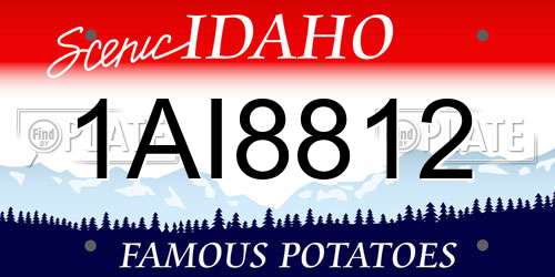 1AI8812 Idaho License Plate