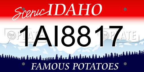 1AI8817 Idaho License Plate