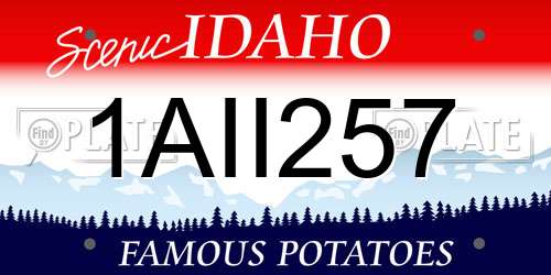 1AII257 Idaho License Plate