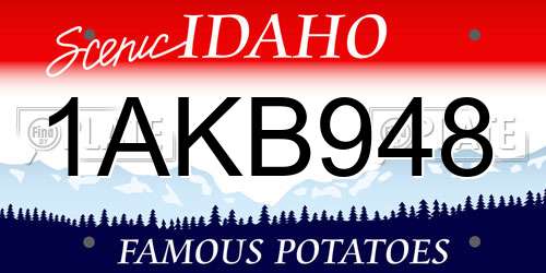 1AKB948 Idaho License Plate