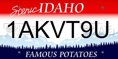 1AKVT9U Idaho License Plate