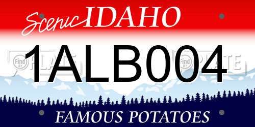 1ALB004 Idaho License Plate