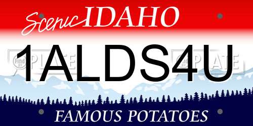 1ALDS4U Idaho License Plate