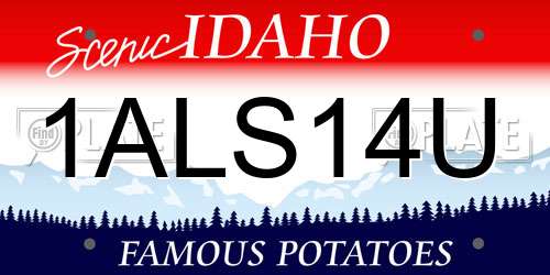 1ALS14U Idaho License Plate