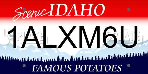 1ALXM6U Idaho License Plate