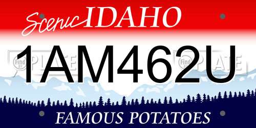 1AM462U Idaho License Plate